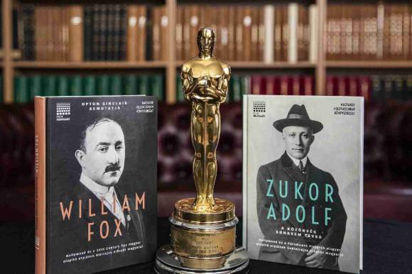 Autobiographies by William Fox and Adolf Zukor (edited by Tamás Kollarik and Sándor Takó, published by FilmHungary), Academy Award Ferenc Rofusz won for The Fly in 1981, photo by Zsófia Nyirkos, copyright: FilmHungary