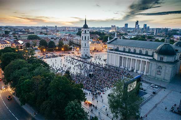 Opening of Cinema under the Stars in Vilnius Cathedral