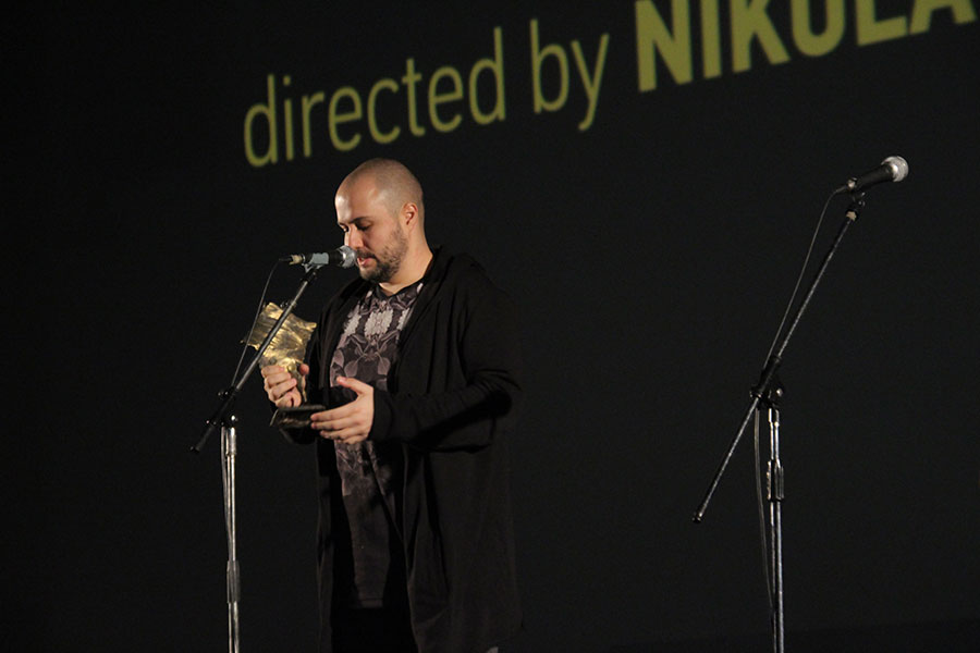 Director Nikola Ljuca receiving the Golden Star Award