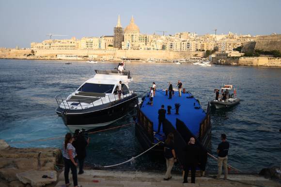 Guests arrive by boat at the Mediterrane Film Festival Awards Ceremony, credit: Mediterrane FF