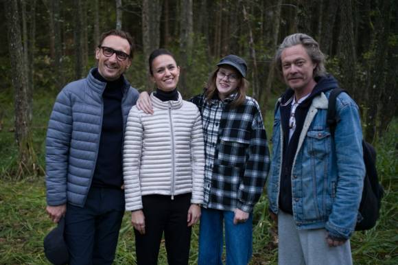 Actors Marko Mandić Katarina Stegnar Mila Bezjak and Kristoffer Joner, photo: David Haskaj