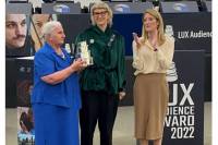 Munira Suba&scaron;ić, surviving mother of the Srebrenica genocide and founder of &ldquo;The Mothers of Srebrenica&rdquo;, director Jasmila Žbanić and Roberta Metsola, President of the European Parliament