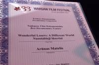 'Wonderful Losers. A Different World" by DGA-winner A. Matelis wins Best Documentary at Warsaw Film Festival