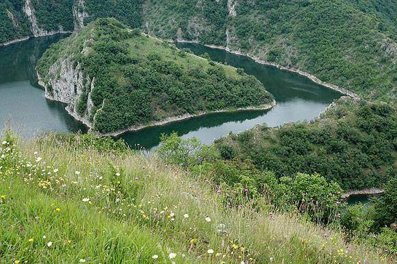 Landscape of the River Uvac in Serbia