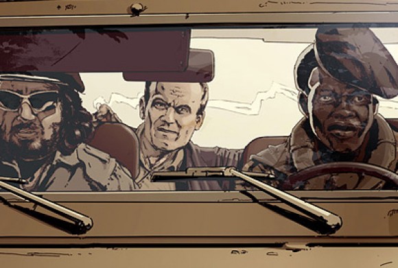 Damian Nenow's prelimentary draft to the animation from the movie about Ryszard Kapuściński / platige image