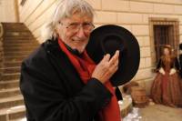 Director Juraj Jakubisko on set of Perinbaba: Two Worlds
