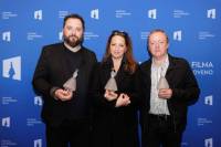 Team of Orchestra: director Matevž Luzar, producer Petra Vidmar and DoP Simon Tan&scaron;ek