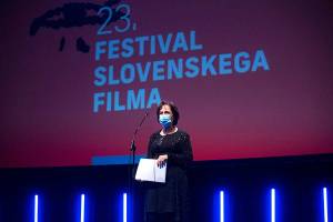 FSF director Jelka Stergel at the award ceremony