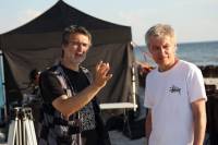 Director Kristijonas Vildžiūnas (left) and lead actor Dainius Gavenonis (right)