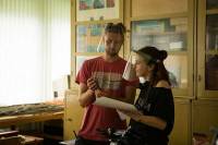 Lame-o's director Marta Elīna Martinsone (on the right) on the set