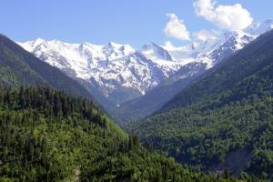 View of Caucasus mountains, Georgia
