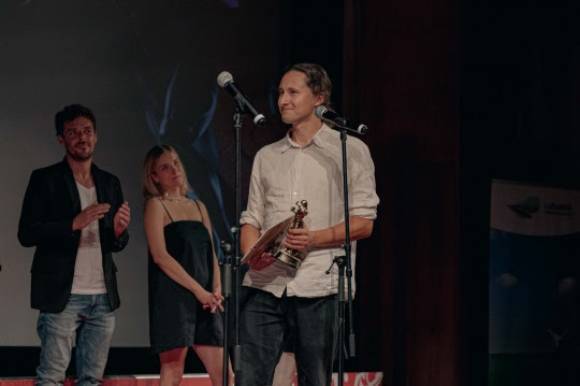 Marcin Lesisz with the Grand Prix of 15. Solanin Film Festival